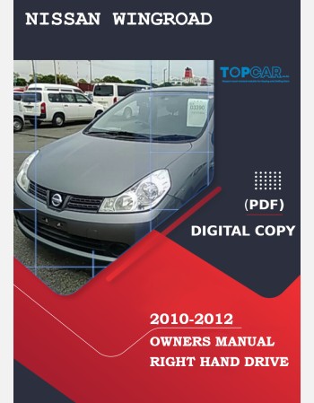nissan wingroad 2010 2011& 2012 owners manual in english